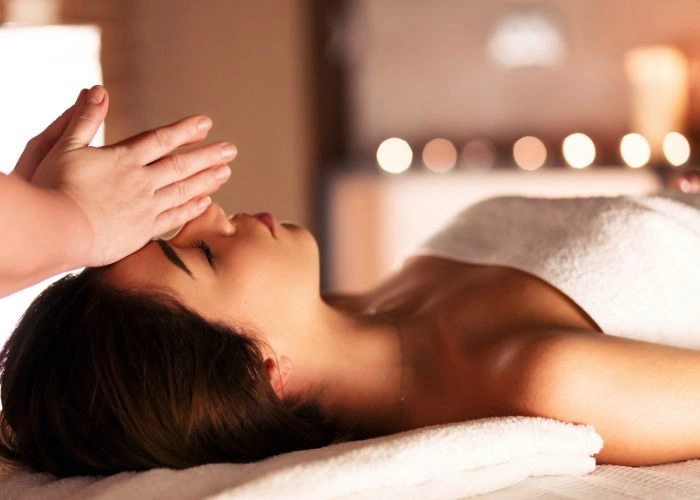 Relaxing spa massage experience in a serene setting, representing a peaceful Coimbatore spa hotel wellness experience.